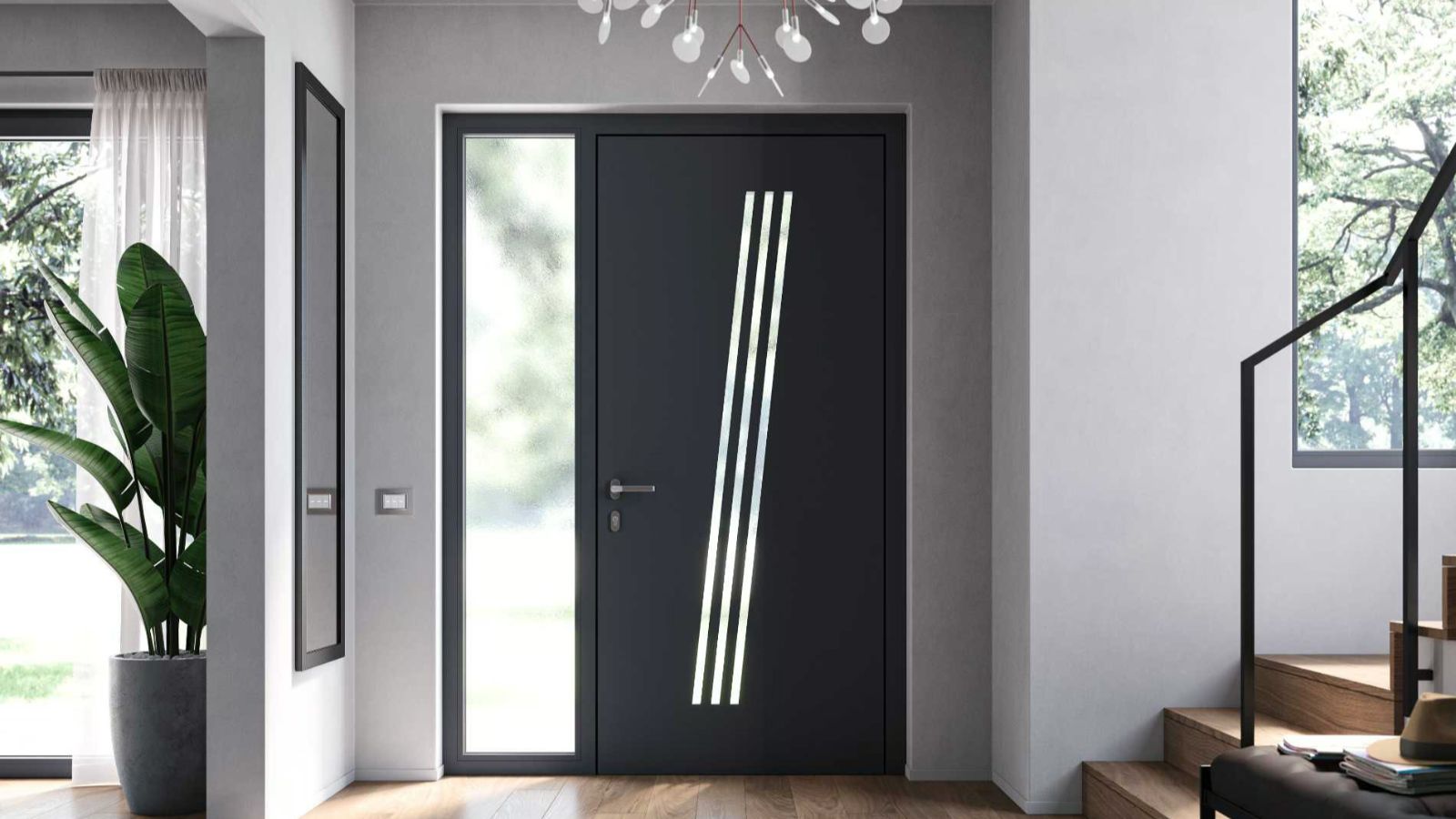 Portoncini in Alluminio LINEA INFINITY di Oknoplast: Stile e Sicurezza per il Tuo Ingresso